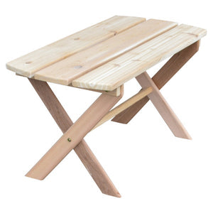 Western Red Cedar Folding Coffee Table Coffee Table Unfinished