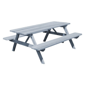 Western Red Cedar Picnic Table with Attached Benches Picnic Table