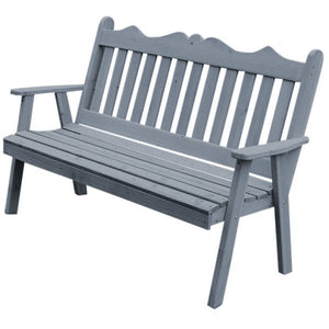 Western Red Cedar Royal English Garden Bench Garden Bench 5ft / Gray Stain