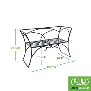 Wrought Iron Garden Two Seater Bench Arbor Bench / wrought iron benches