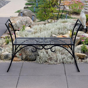 Wrought Iron Garden Two Seater Bench Arbor Bench / wrought iron benches