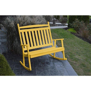 Yellow Pine Double Classic Porch Rocker - The Charming Bench Company