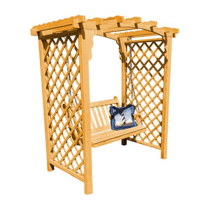 Yellow Pine Jamesport Arbor & Swing Porch Swing