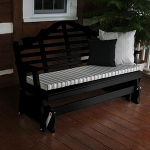 Yellow Pine Marlboro Glider Outdoor Glider 5ft / Black Paint