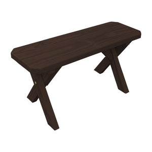 Yellow Pine Picnic Crossleg Bench Picnic Bench 3ft / Walnut Stain