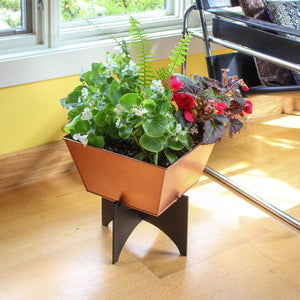 Zaha Planters with Copper Plated Boxes Plated Boxes