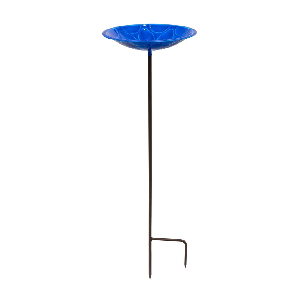 12" Lolly Embossed Birdbaths with Garden Stake Birdbath