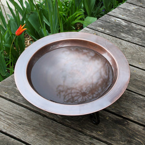Hammered Copper Birdbath for 4x4 Post by Achla Designs Achla Designs