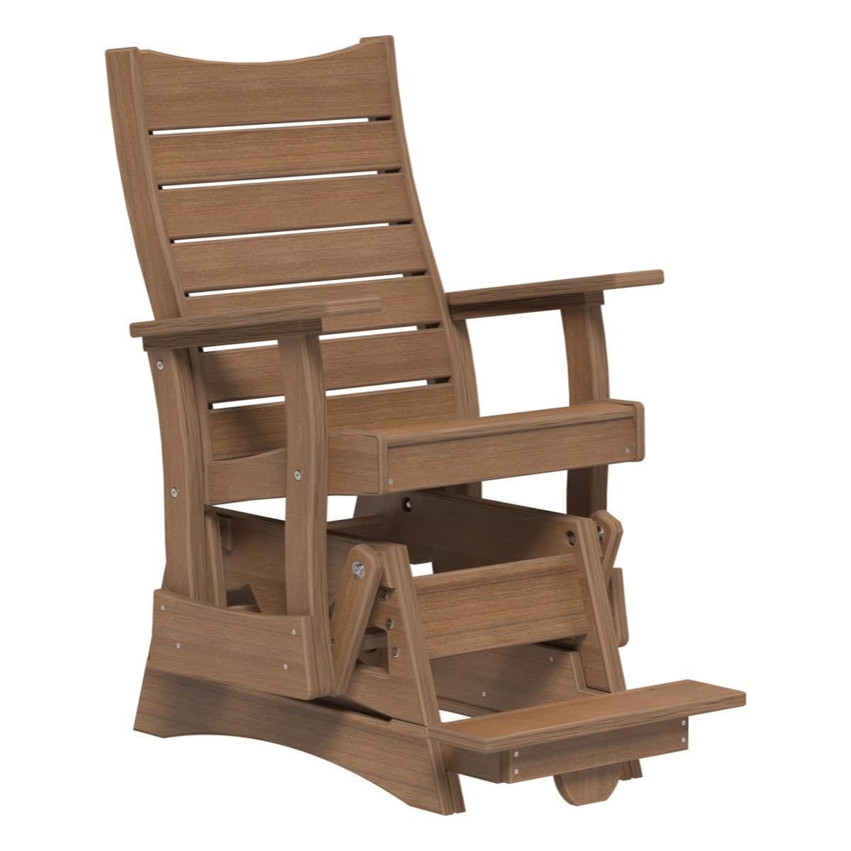 2' Contour Balcony Glider Porch Swing Antique Mahogany