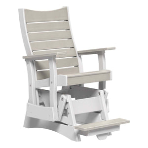2' Contour Balcony Glider Porch Swing Birch & White