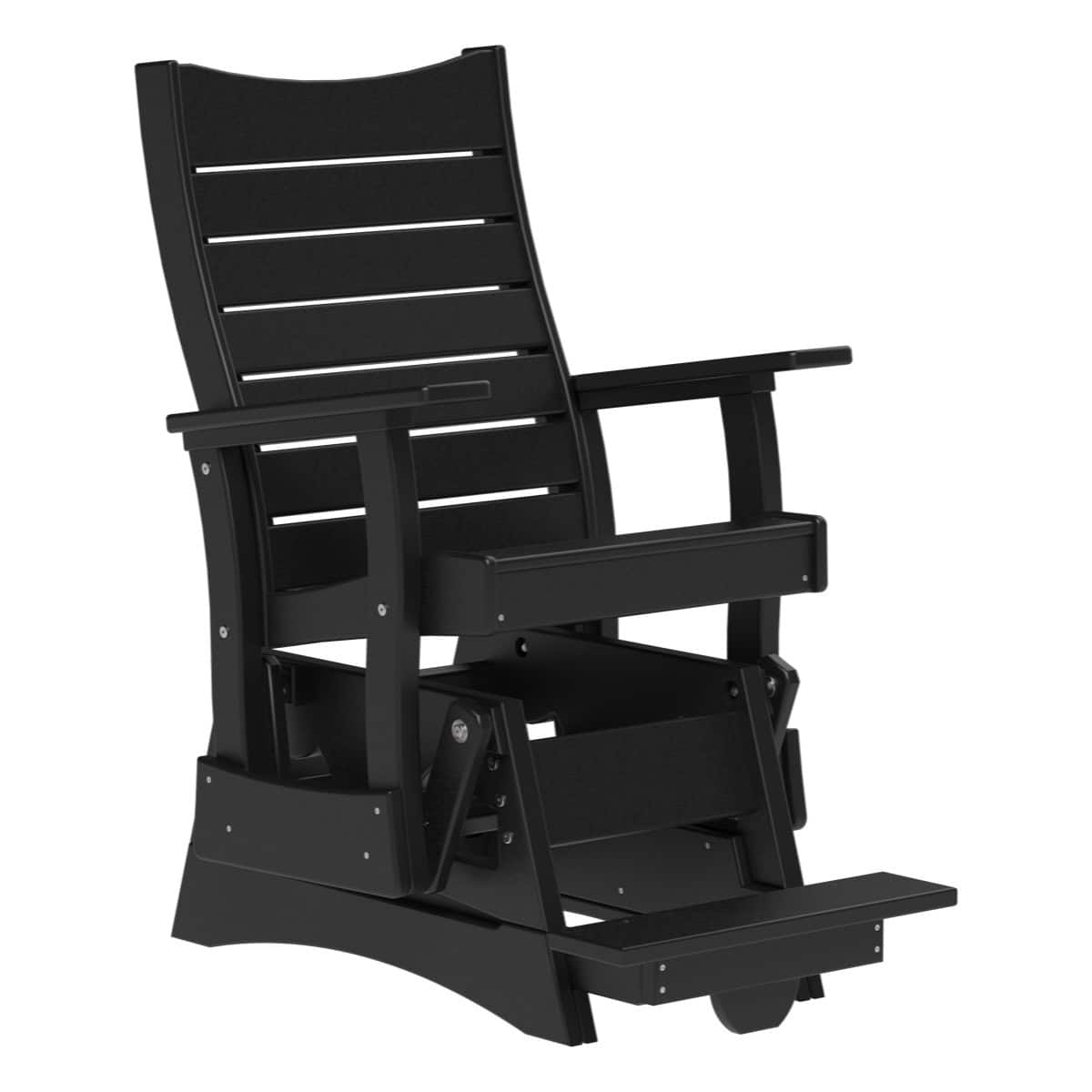 2' Contour Balcony Glider Porch Swing Black