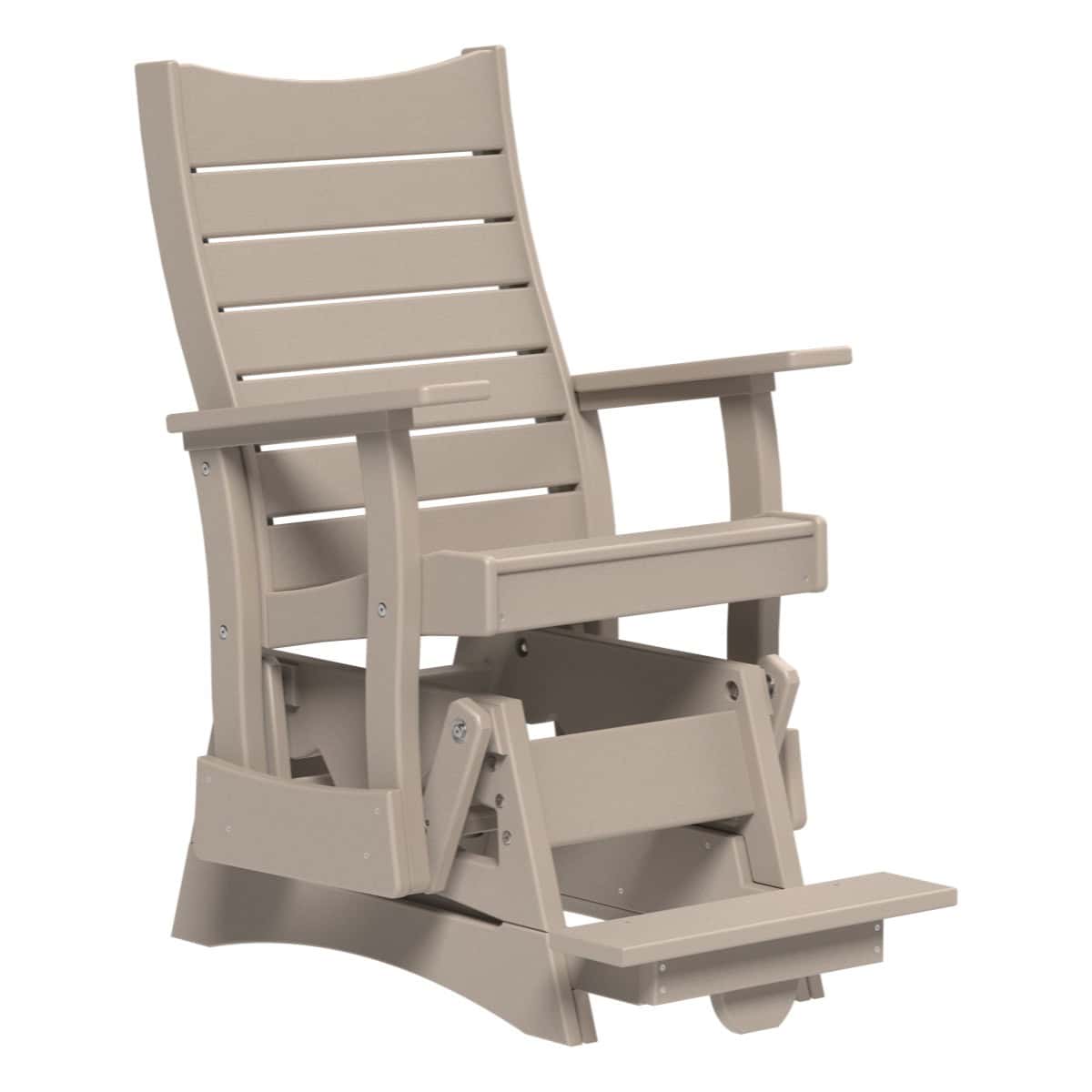 2' Contour Balcony Glider Porch Swing Weatherwood