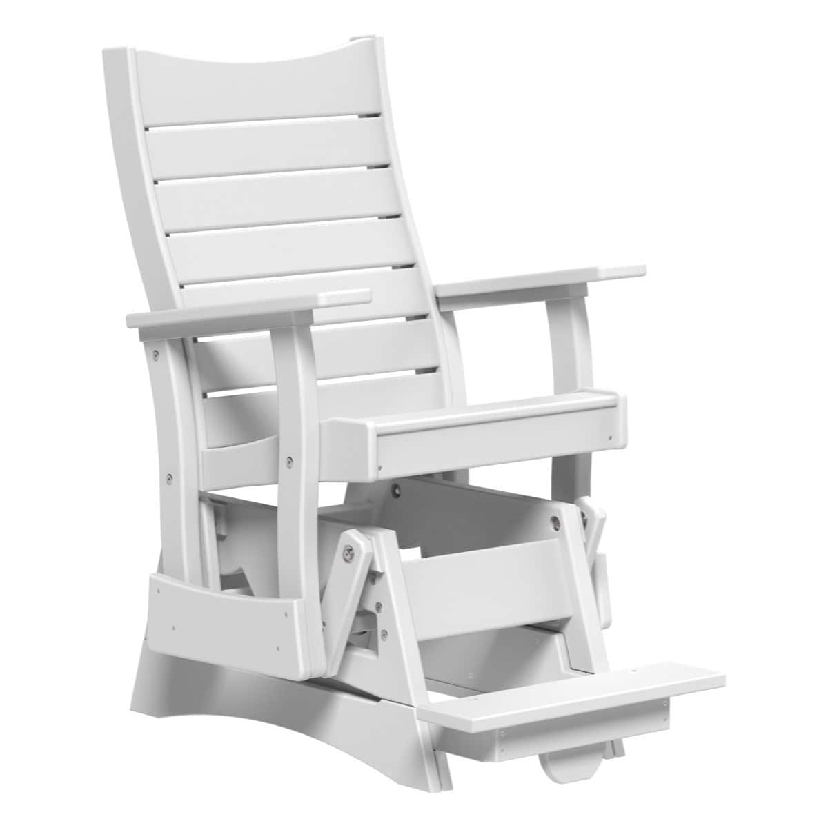 2' Contour Balcony Glider Porch Swing White