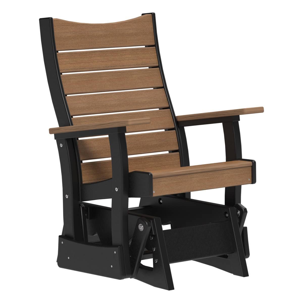 2' Contour Glider Porch Swing Antique Mahogany &amp; Black