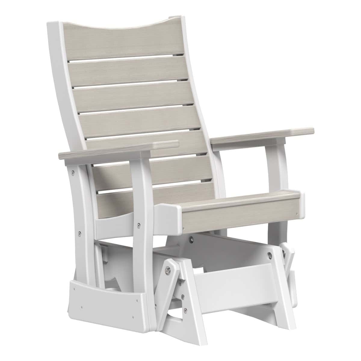 2' Contour Glider Porch Swing Birch &amp; White