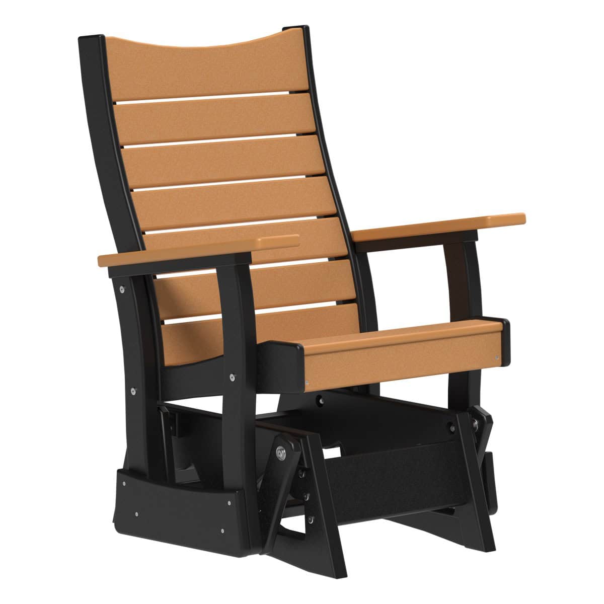 2' Contour Glider Porch Swing Cedar &amp; Black