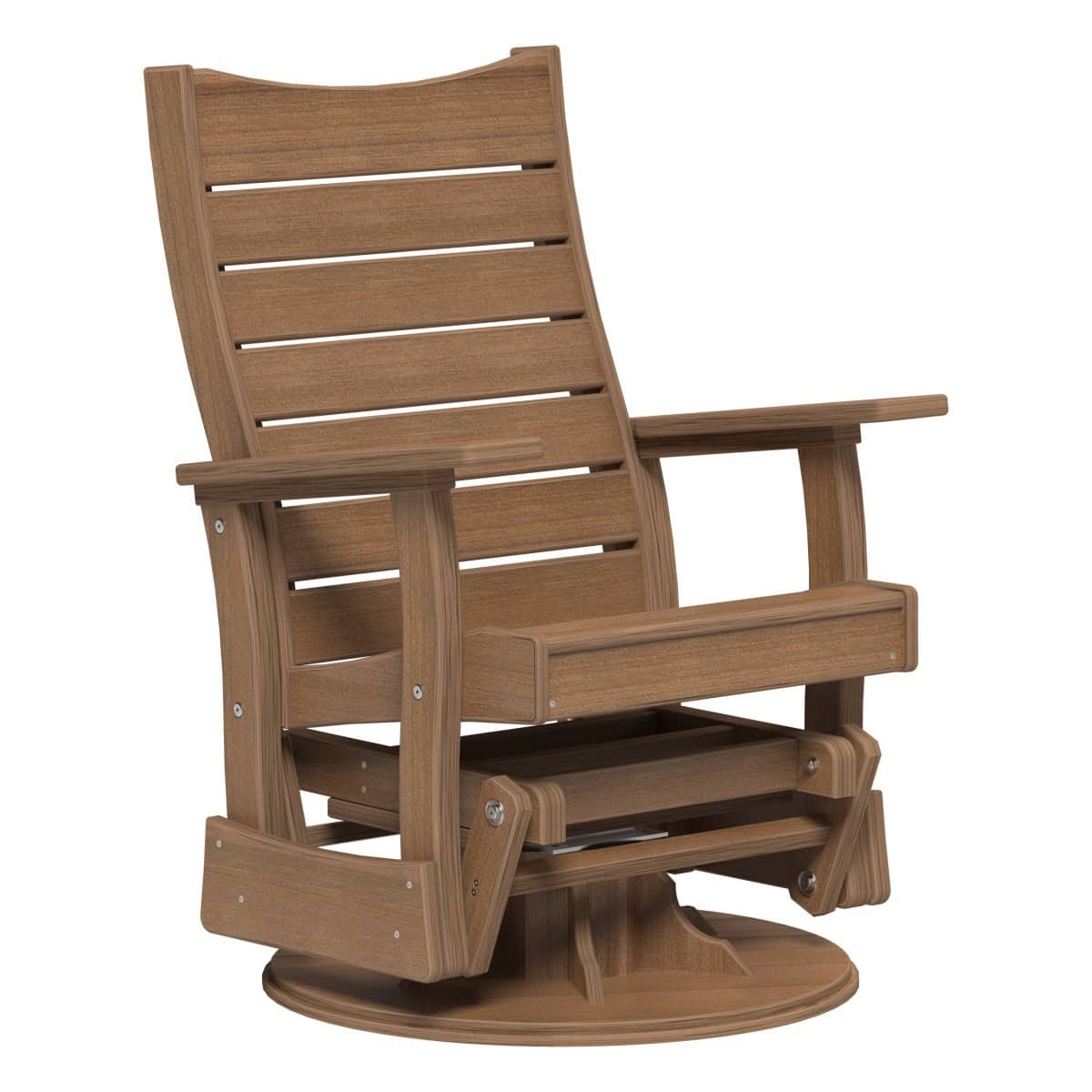 2’ Contour Swivel Glider Porch Swing Antique Mahogany