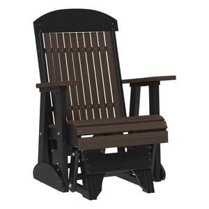2 ft Classic Glider Chair by LuxCraft Outdoor Glider 2ft / Brazilian Walnut & Black