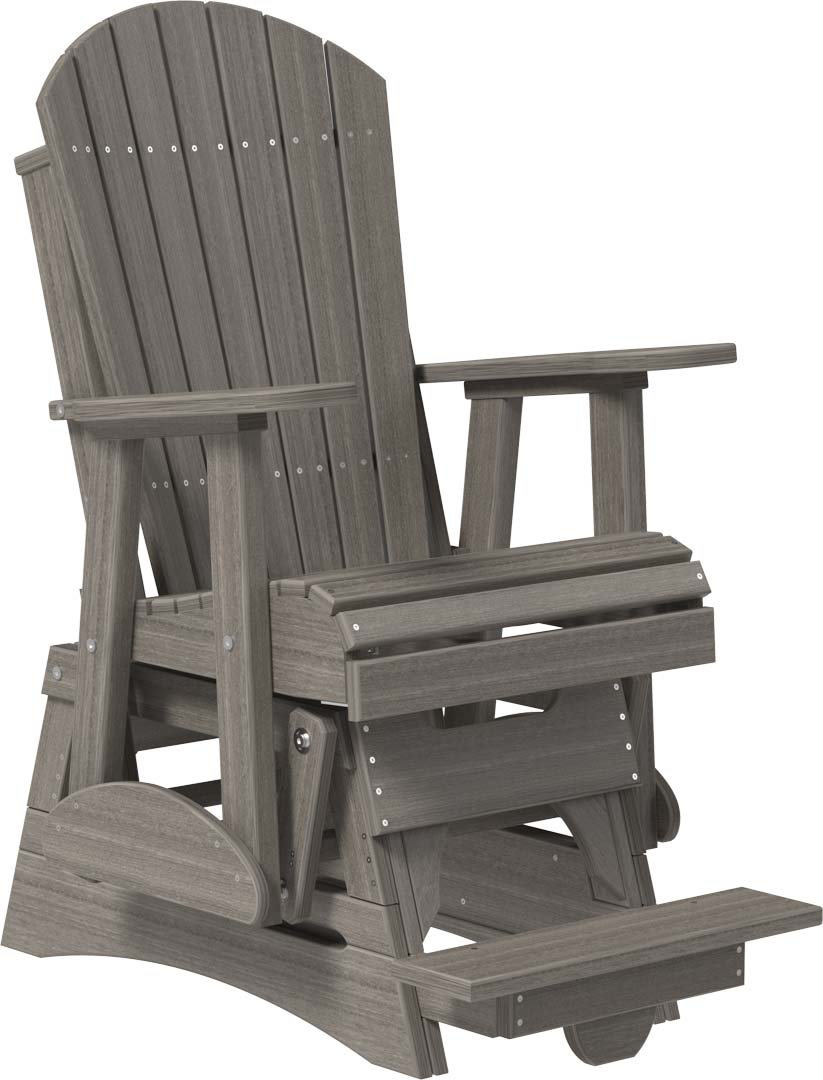 2ft Adirondack Balcony Glider Outdoor Glider 2ft / Coastal Gray
