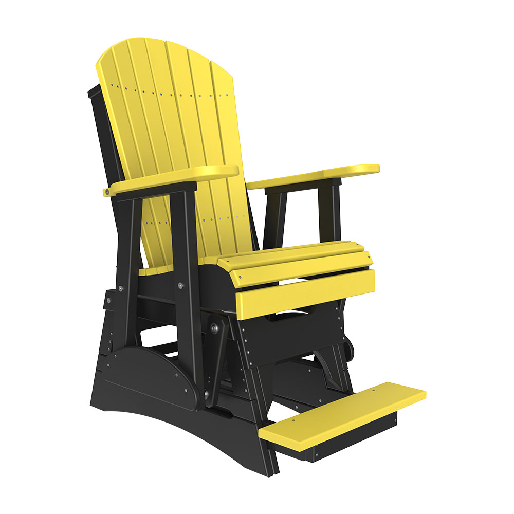 2ft Adirondack Balcony Glider Outdoor Glider 2ft / Yellow &amp; Black