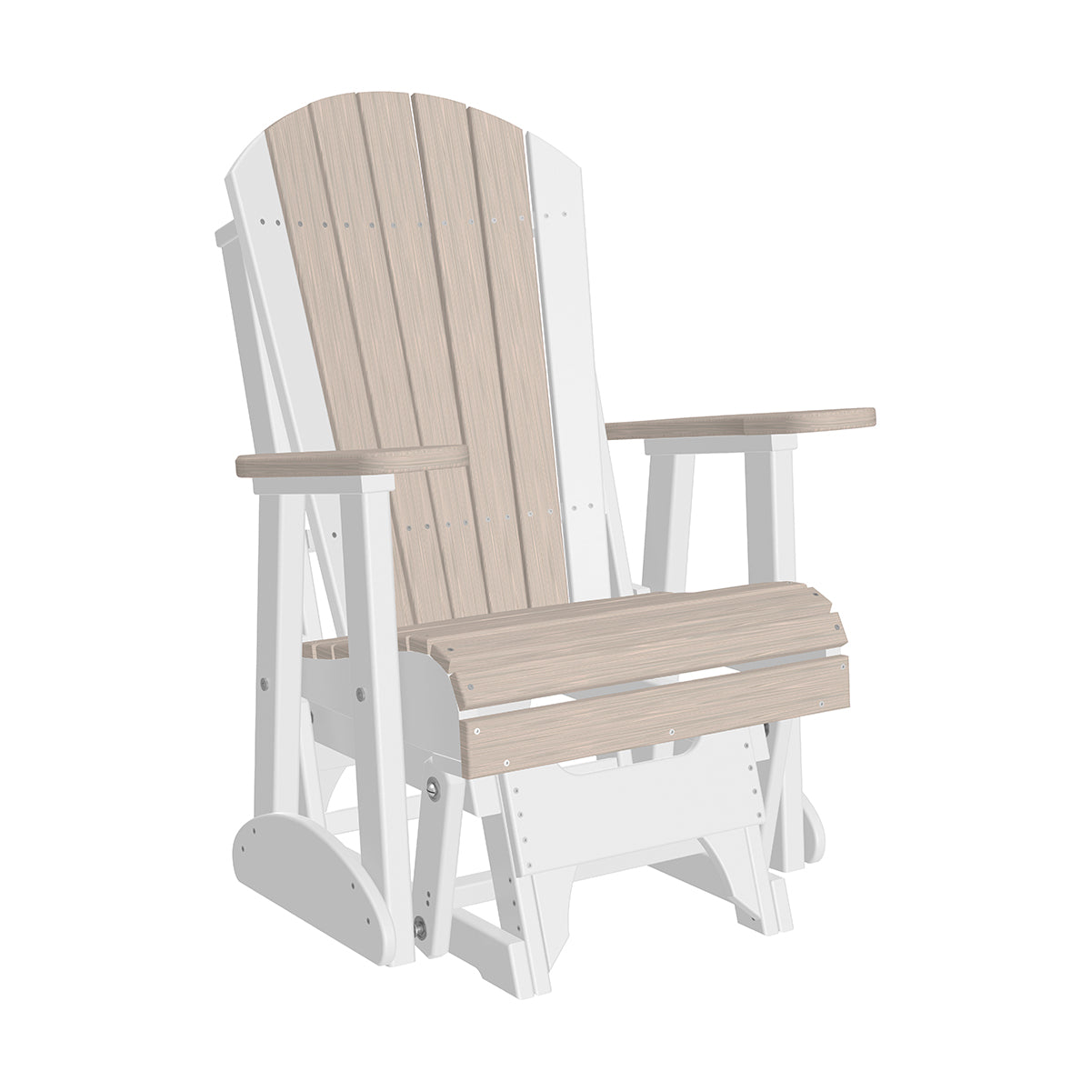 2ft Adirondack Glider Outdoor Glider 2ft / Birch &amp; White