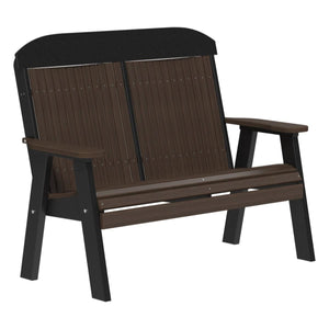 2ft and 4ft Classic Bench by LuxCraft Outdoor Glider 4ft / Brazilian Walnut & Black