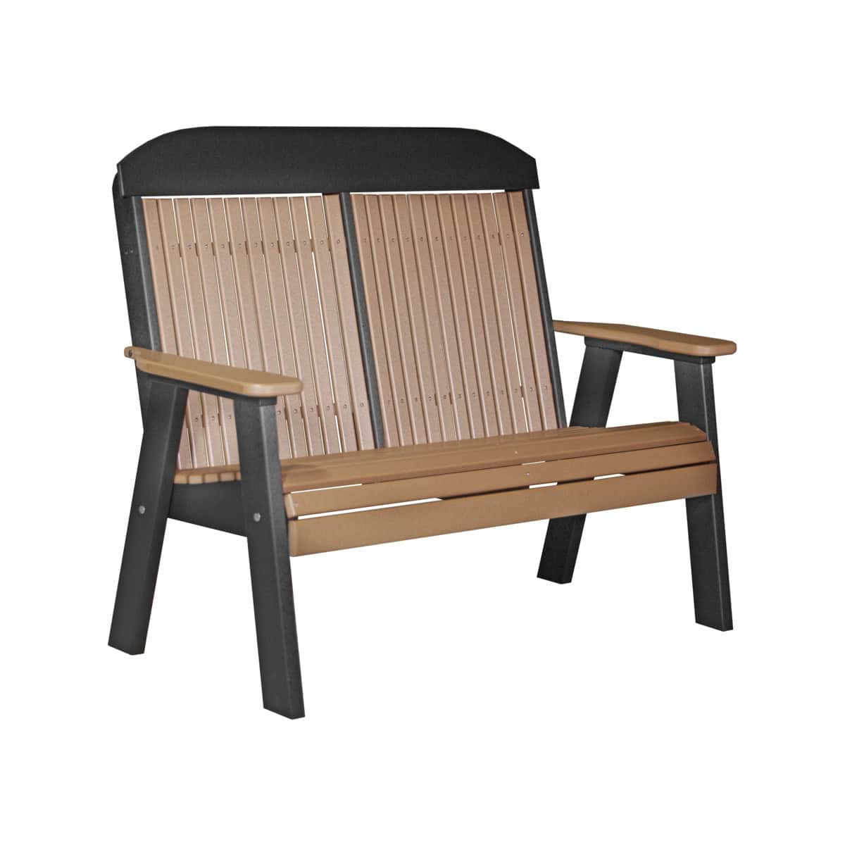 2ft and 4ft Classic Bench by LuxCraft Outdoor Glider 4ft / Cedar &amp; Black