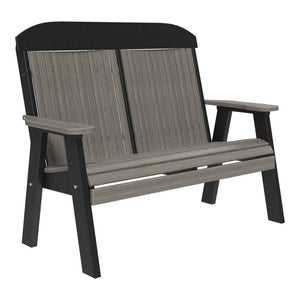 2ft and 4ft Classic Bench by LuxCraft Outdoor Glider 4ft / Coastal Gray & Black