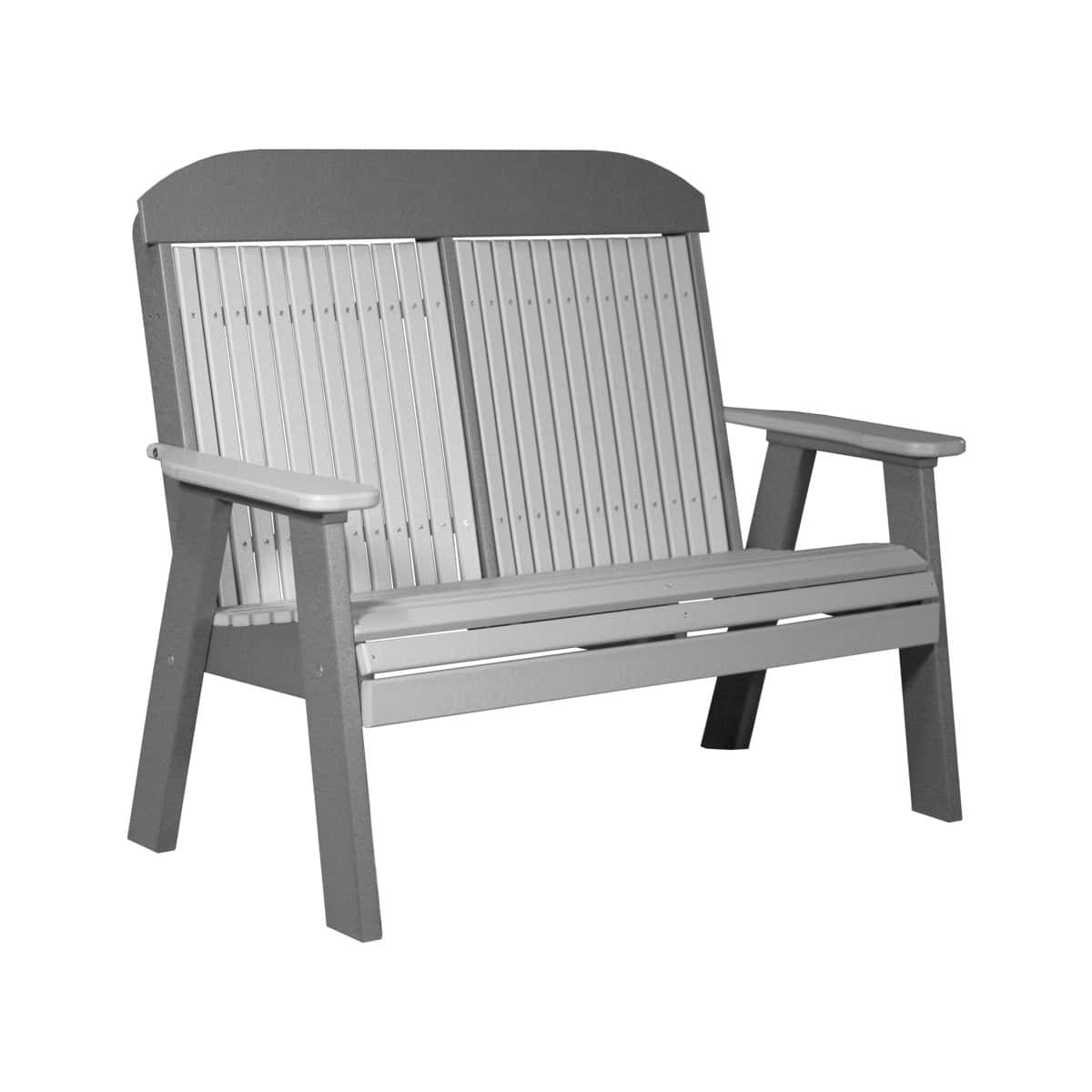 2ft and 4ft Classic Bench by LuxCraft Outdoor Glider 4ft / Dove Gray &amp; Slate