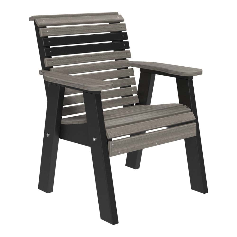 2ft and 4ft Plain Bench by LuxCraft Outdoor Glider 2ft / Coastal Gray &amp; Black
