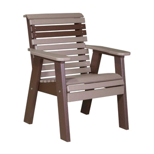 2ft and 4ft Plain Bench by LuxCraft Outdoor Glider 2ft / Weatherwood & Chestnut Brown