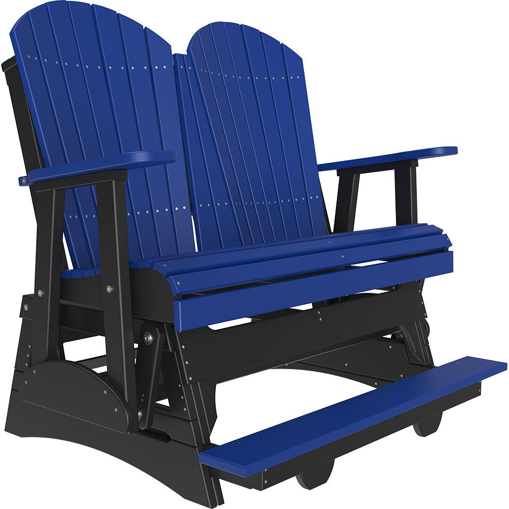 4' and 5' Adirondack Balcony Glider Outdoor Glider 4ft / Blue &amp; Black