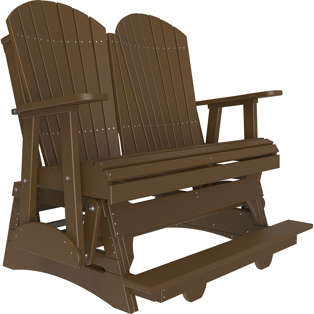 4' and 5' Adirondack Balcony Glider Outdoor Glider 4ft / Chestnut Brown