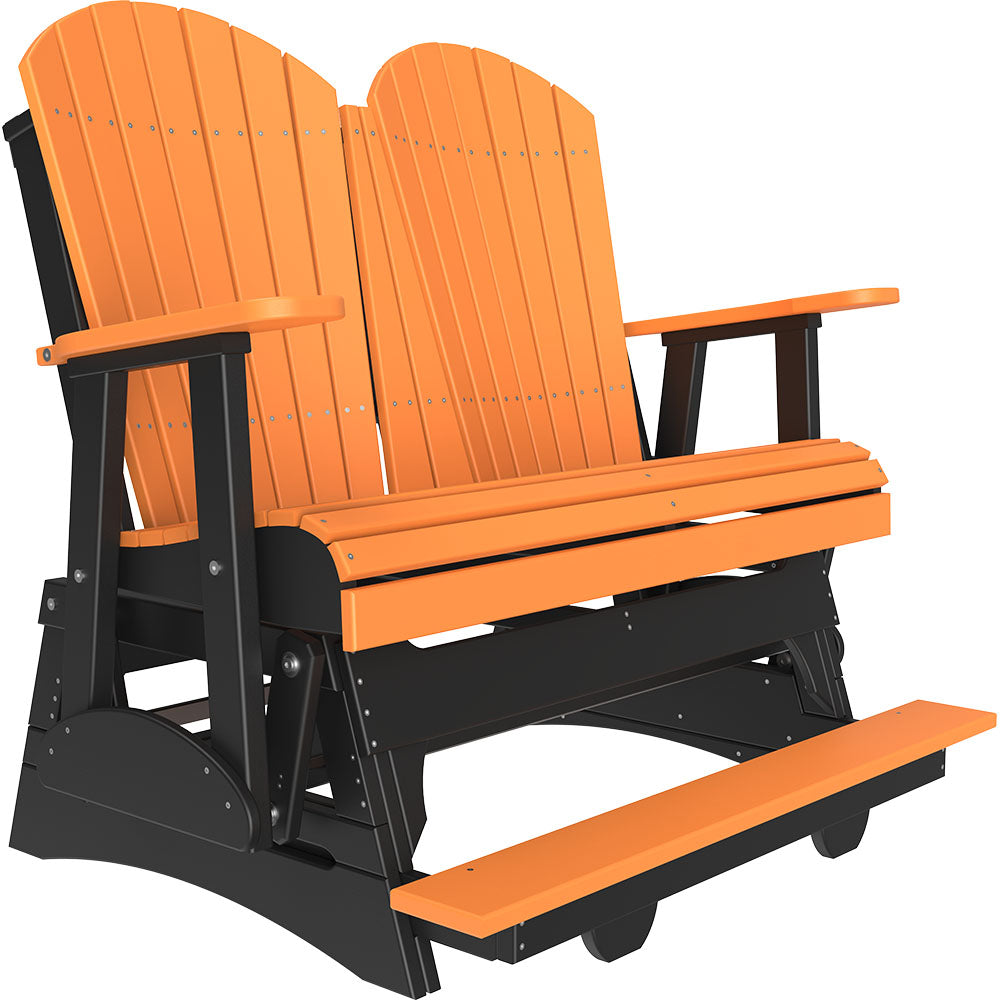 4' and 5' Adirondack Balcony Glider Outdoor Glider 4ft / Tangerine &amp; Black