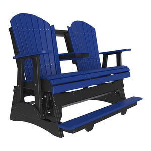 4' and 5' Adirondack Balcony Glider Outdoor Glider 5ft / Blue & Black
