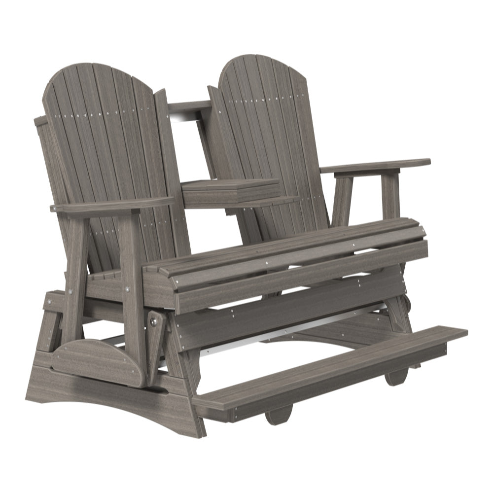 4' and 5' Adirondack Balcony Glider Outdoor Glider 5ft / Coastal Gray
