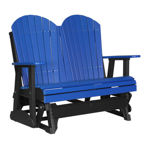 4 ft and 5ft Adirondack Glider Outdoor Glider 4ft / Blue & Black