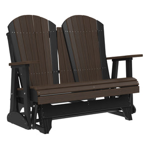 4 ft and 5ft Adirondack Glider Outdoor Glider 4ft / Brazilian Walnut & Black
