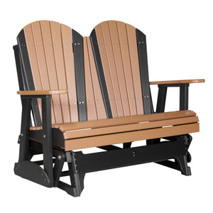 4 ft and 5ft Adirondack Glider Outdoor Glider 4ft / Cedar & Black