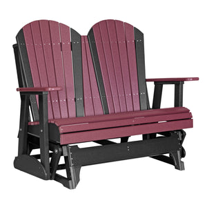 4 ft and 5ft Adirondack Glider Outdoor Glider 4ft / Cherrywood & Black