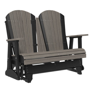 4 ft and 5ft Adirondack Glider Outdoor Glider 4ft / Coastal Gray & Black