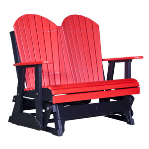 4 ft and 5ft Adirondack Glider Outdoor Glider 4ft / Red & Black