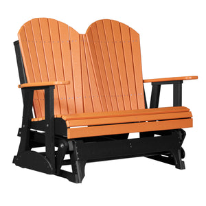 4 ft and 5ft Adirondack Glider Outdoor Glider 4ft / Tangerine & Black