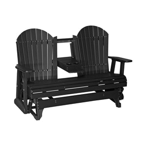 4 ft and 5ft Adirondack Glider Outdoor Glider 5ft / Black