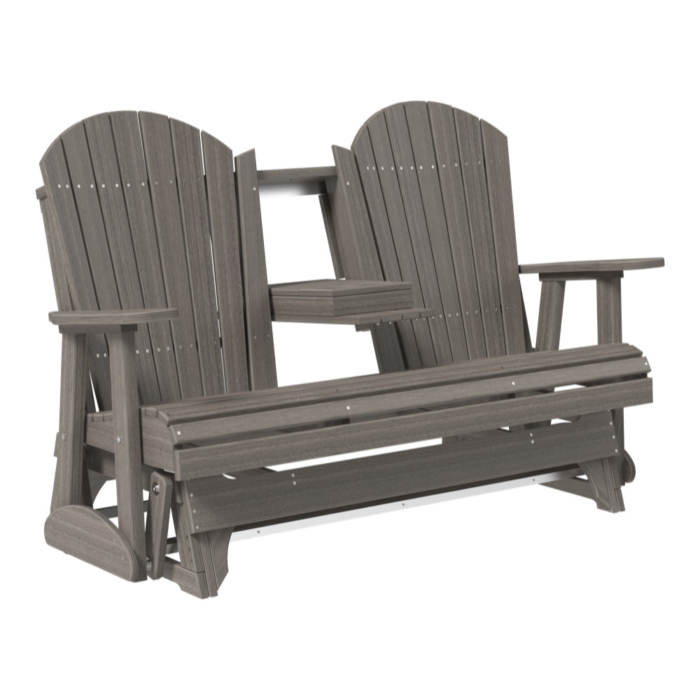 4 ft and 5ft Adirondack Glider Outdoor Glider 5ft / Coastal Gray