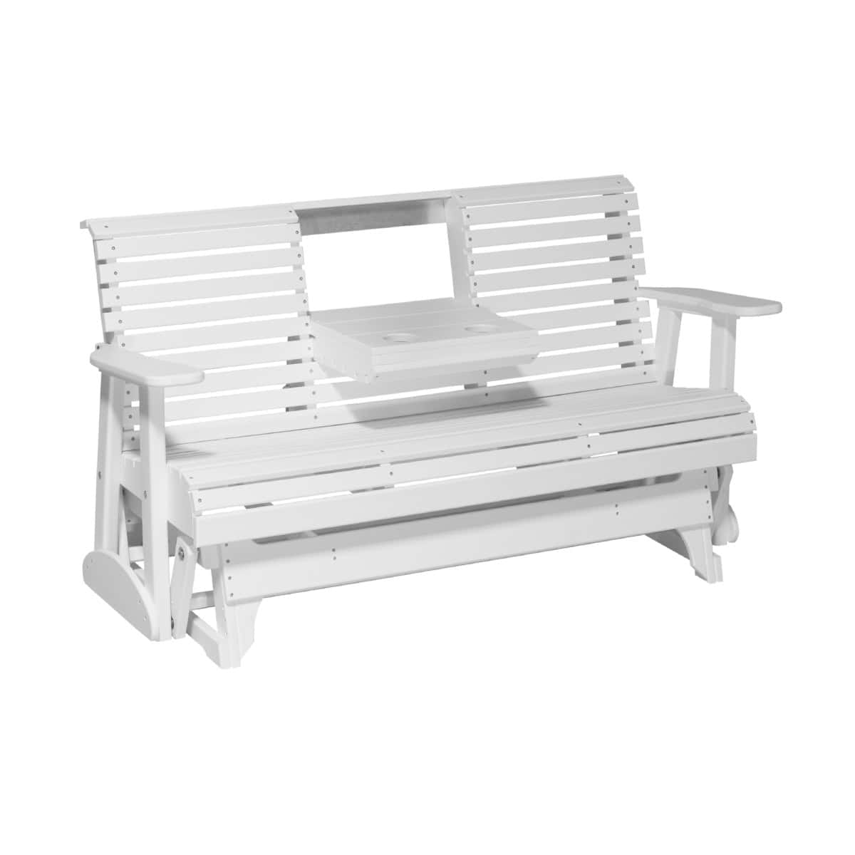 5ft Plain Poly Glider Chair Outdoor Glider 5ft / White