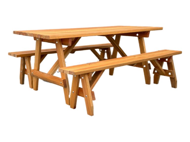 6' Picnic Table &amp; Benches – Durable Outdoor Seating Picnic Bench