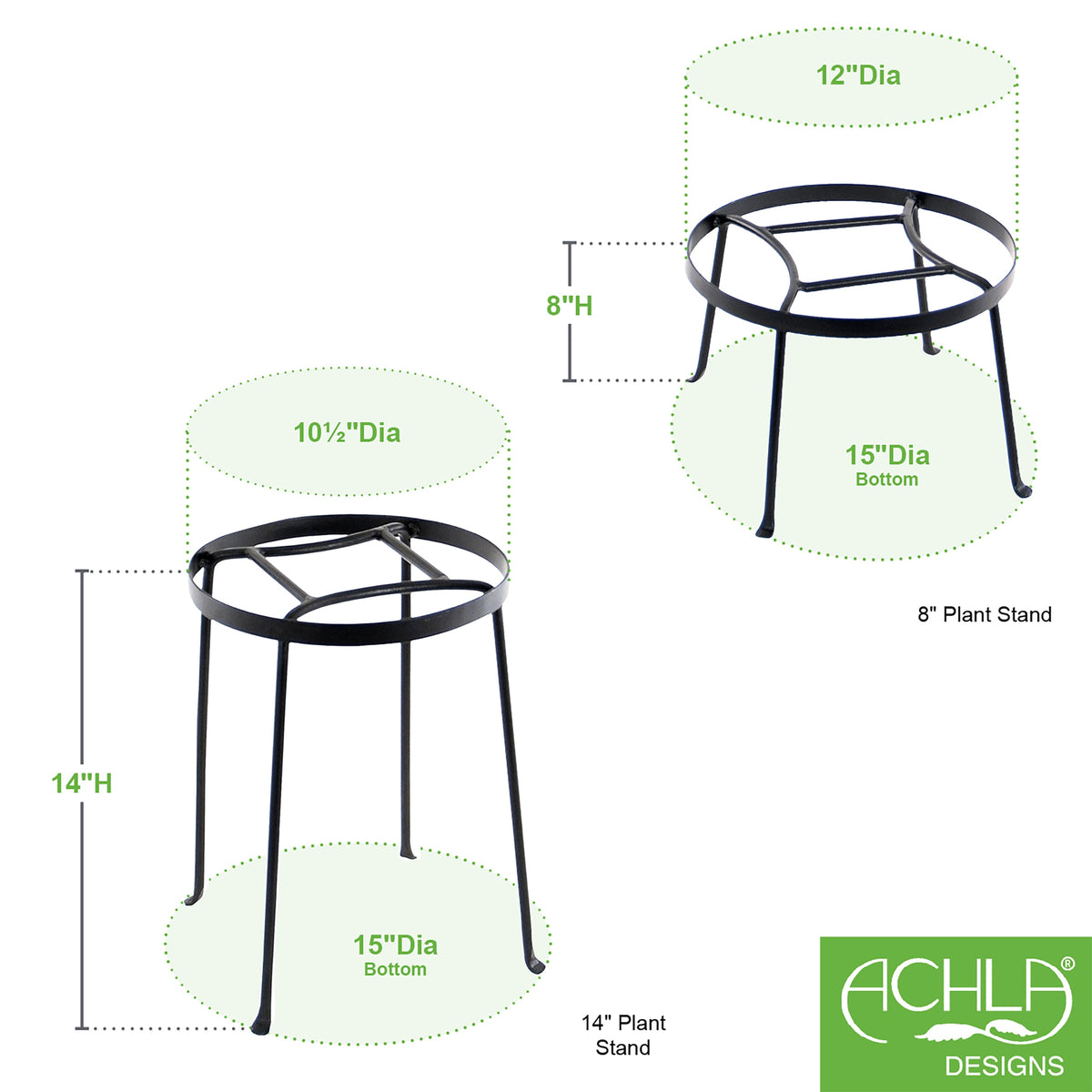 Piazza Plant Stands, Set of Two by Achla Designs Achla Designs