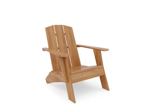 Aurele 3-Piece Teak Outdoor Adirondack Lounge Set Outdoor Lounge Set
