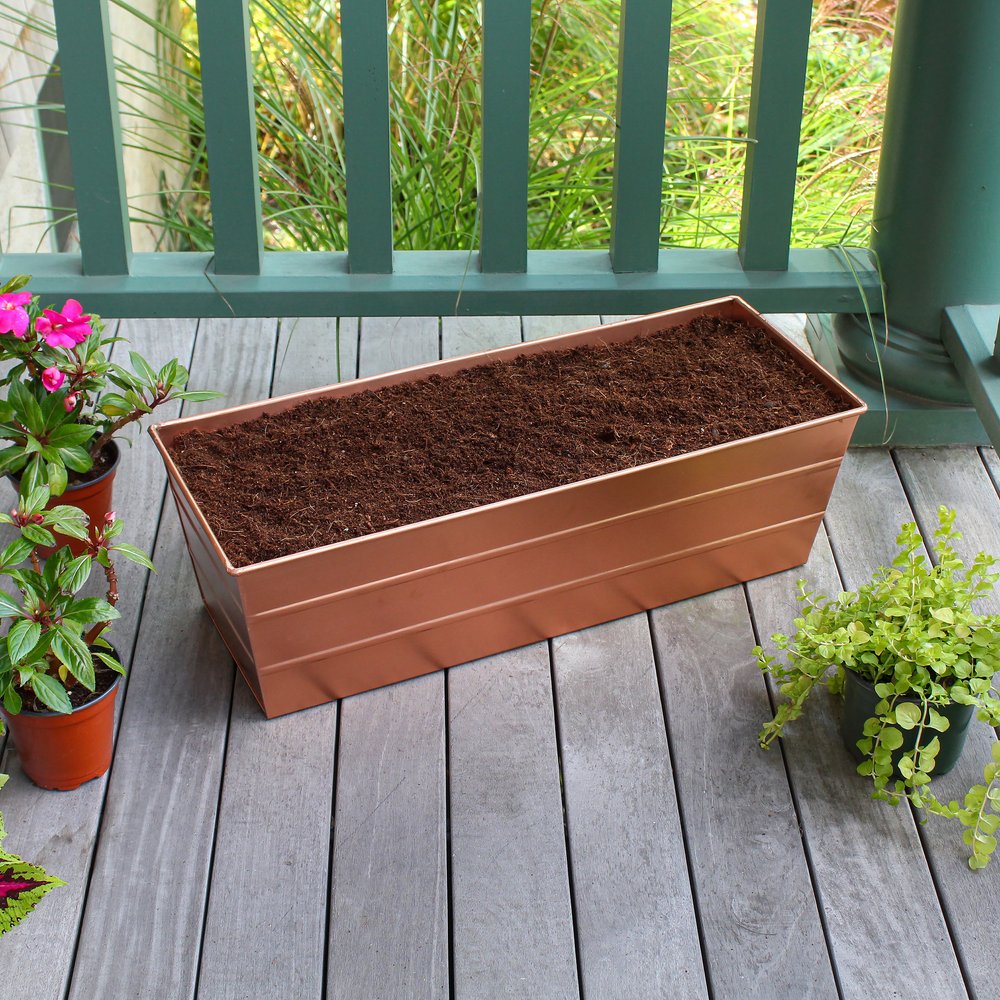 Medium White Bloom Box Garden Growing Kit with Clamp-On Brackets – A Versatile and Stylish Gardening Solution Achla Designs